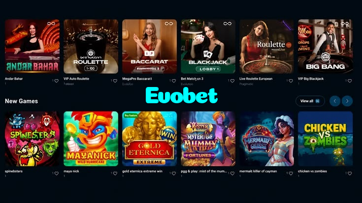 Evobet casino presented on mobile device in Pakistan with slots and live games